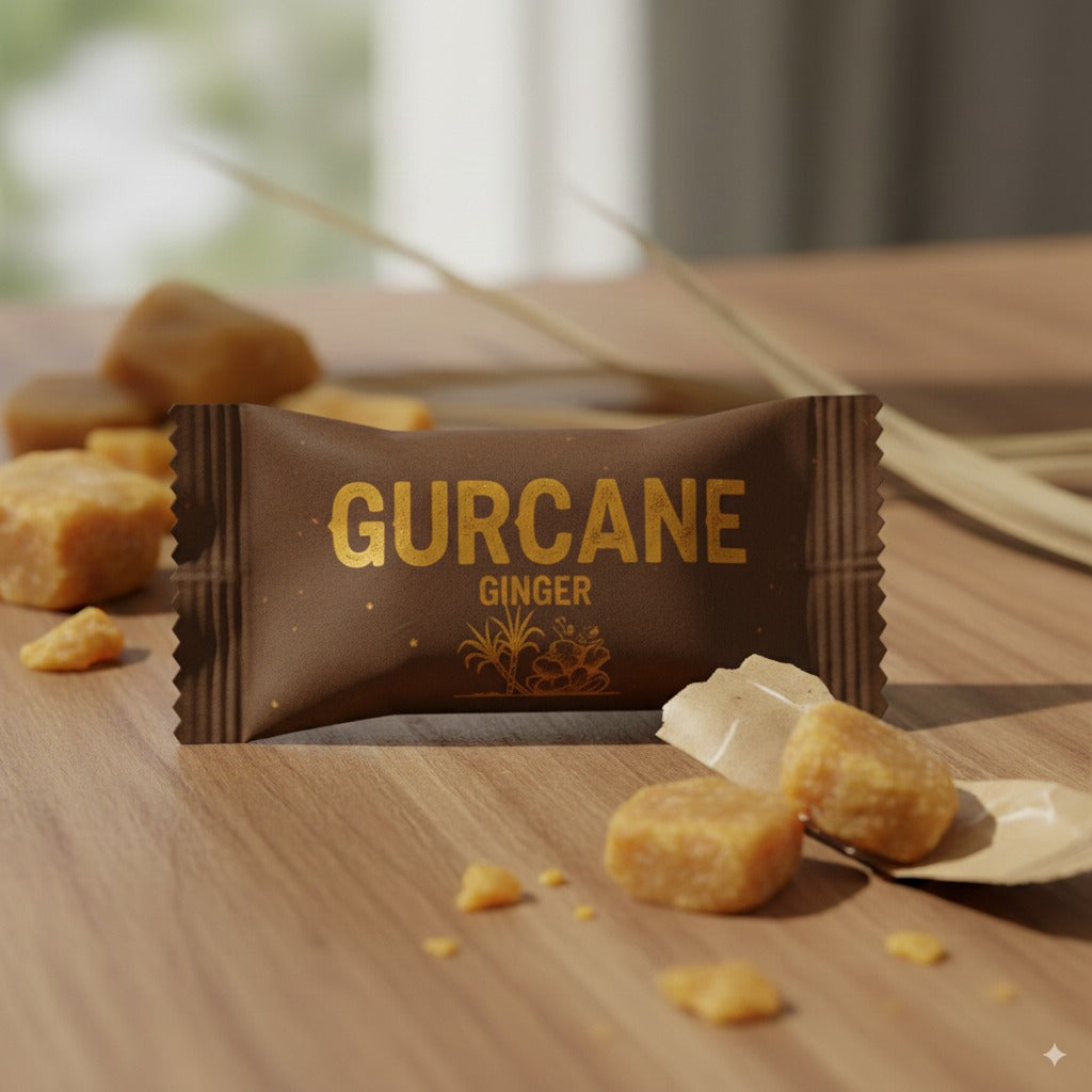 Gurcane Ginger | Natural Jaggery Cubes with Real Ginger