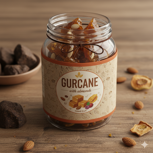 Gurcane Almond | Natural Jaggery Cubes with Real Almond