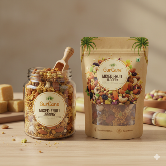 Gurcane Mix Dry Fruit | Natural Jaggery Cubes with Real Mix Dry Fruit