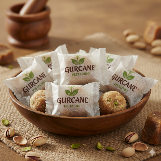 Gurcane Pistachio| Natural Jaggery Cubes with Real Pistachio