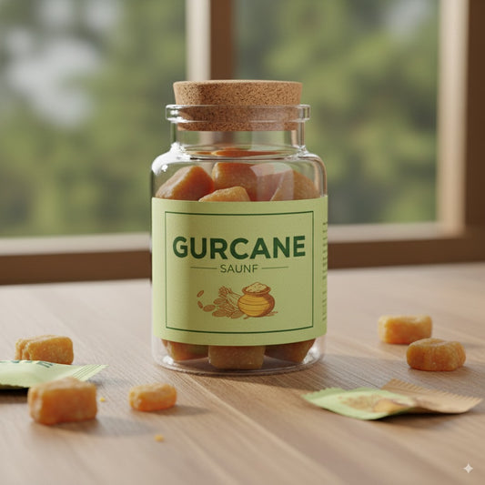 Gurcane Saunf Jaggery Cubes | Infused with Real Fennel Seeds