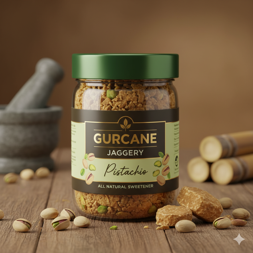 Gurcane Pistachio| Natural Jaggery Cubes with Real Pistachio